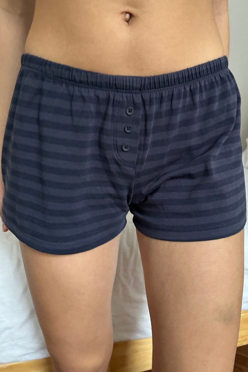 Short Jogging Brandy Melville Keira Rayé Bleu Marine | FVS-91192010